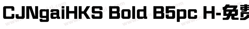 CJNgaiHKS Bold B5pc H字体转换